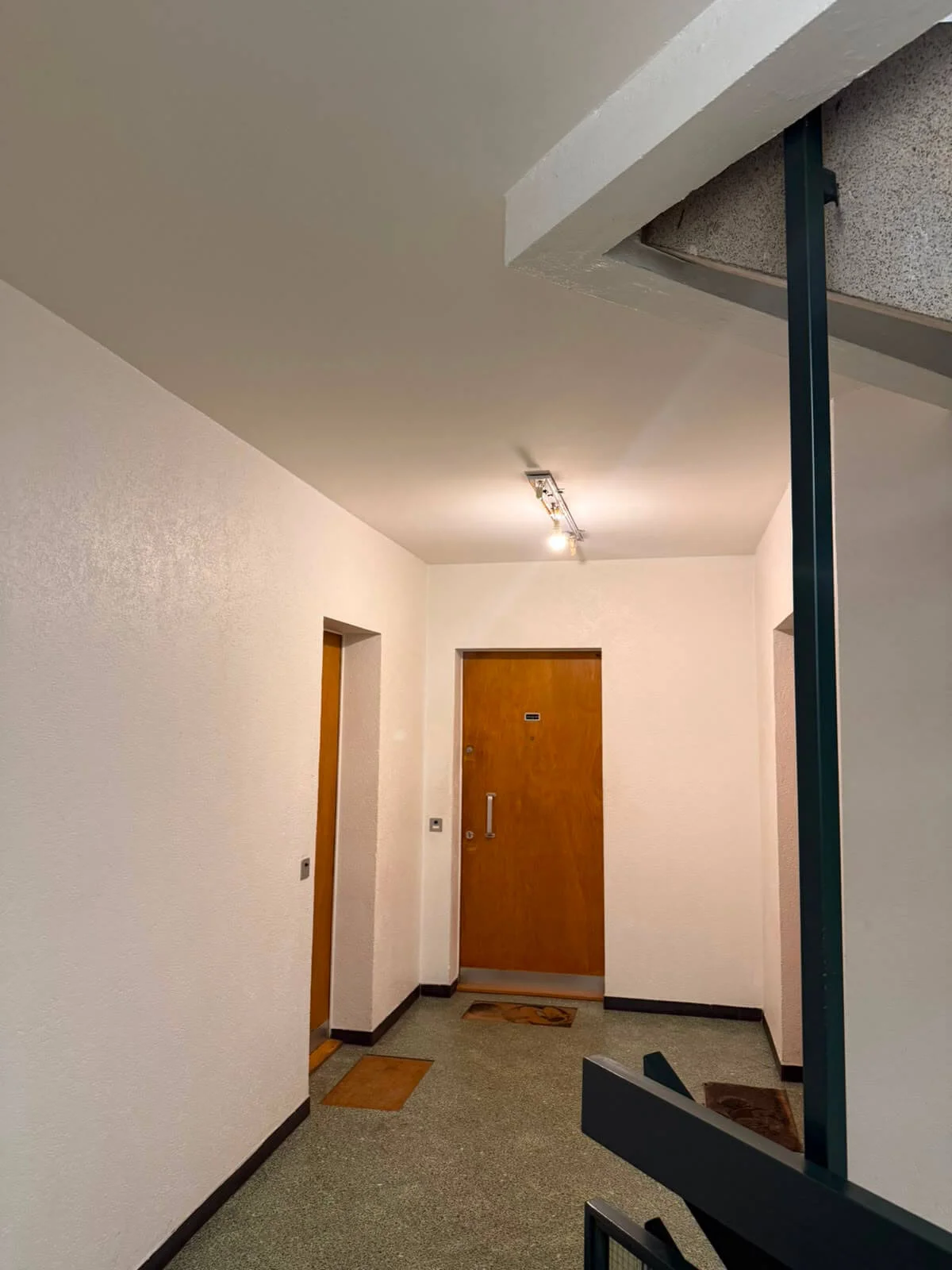 Luminaire de couloir sans cache, avant l'intervention
